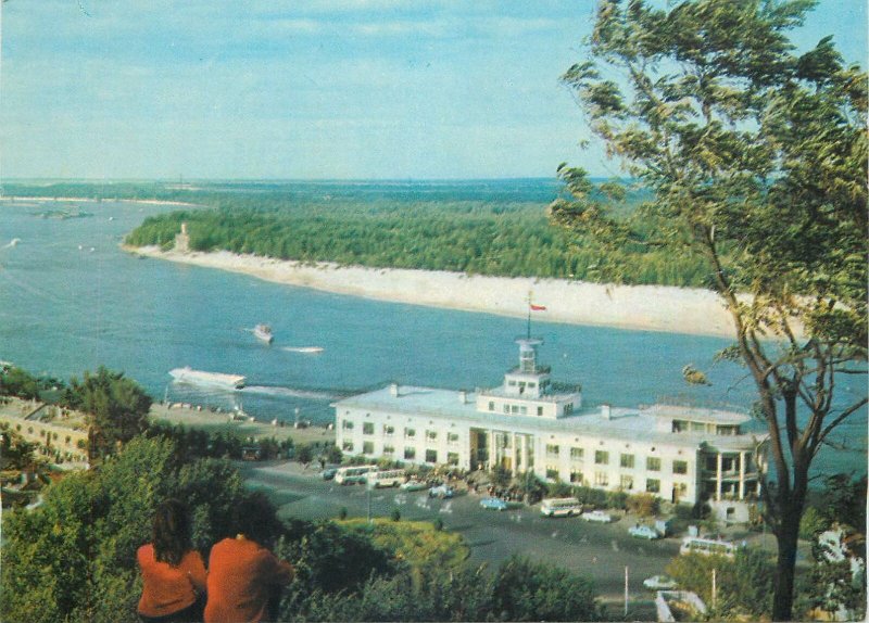 Ukraine Postcard Kiev Riverside Station