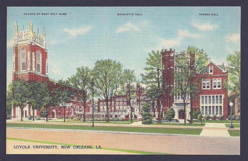 Loyola Univ Marquette Hall New Orleans LA unused c1937