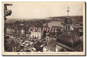 Old Postcard Dieppe General view taken from the Tower of St Jacques & # 39Eglise