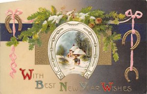 With best new year wishes Horseshoe D.P.O. , Discontinued Post Office 1910 