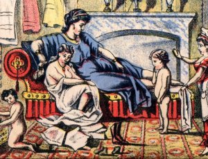 1870s L.I. Fisk & Co. Pure Soaps Ladies' Bath Ladies Reclining P185