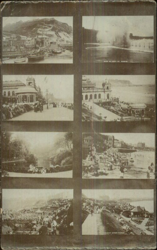 Scarboro England UK c1910 Multi View Real Photo Postcard