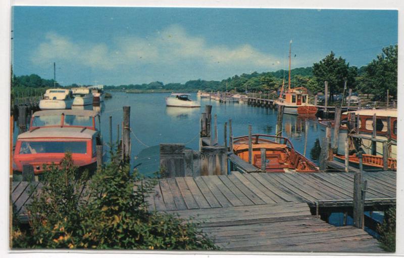 Henlopen Yacht Basin Boats Rehoboth Beach Delaware postcard 