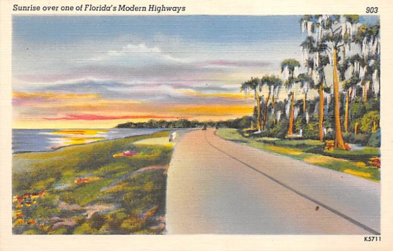 Sunrise Over One of Florida's Modern Hightways  Misc FL