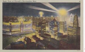 Illinois Chicago Merchandise Mart At Night