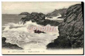 Old Postcard Storm in St. Lunaire Decolle