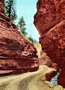 Vintage Postcard Manitou Springs Colorado 'The Narrows Williams Canon