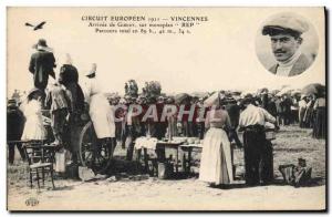 Old Postcard Jet Aviation European Circuit 1911 Vincennes Arrival REP monopla...