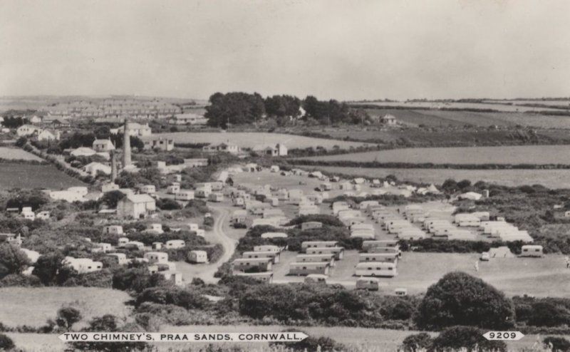 Two Chimneys Caravan Park Praa Sands Cornwall Postcard