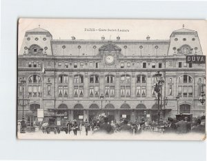 Postcard Gare Saint Lazare Paris France