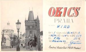 Praha Prague Czechoslovakia Radio QSL Call Card Real Photo Postcard J61779