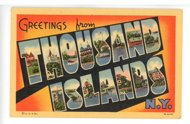 NY - Thousand Islands. Greetings, Large Letter