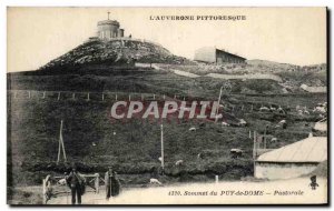 Old Postcard L & # 39Auvergne Picturesque Summit Puy de Dome Pastoral Farmers