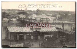 Old Postcard Lyon International Fair 1914 Main Entrance Pavilion Colonial and...