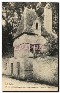 Old Postcard Bernieres sur Mer Rue des Ormes Old tower Fifteenth Century