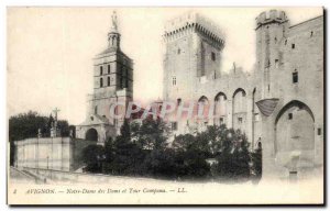 Old Postcard Avignon Notre Dame and Tour Campana