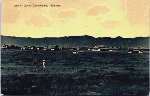 Pakistan View of Quetta Cantonment Summer Vintage Postcard C074