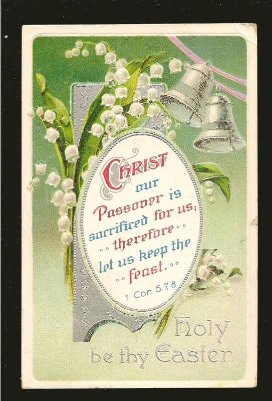 Postmarked 1912 Toronto Ontario Embossed Easter Postcard