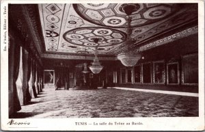 Tunisia Tunis La Salle du Trone au Bardo Vintage Postcard C196