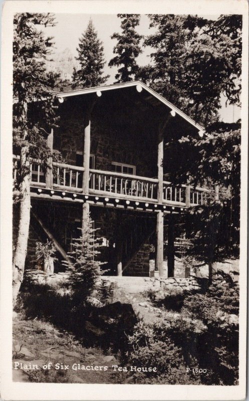 Plain of Six Glaciers Teahouse Lake Louise Alberta Tea House RPPC Postcard H26