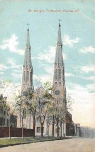 PEORIA, IL Illinois      ST MARY'S CATHEDRAL       c1910's Postcard