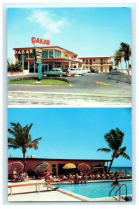 The Dakar Motel Neon Sign Hollywood FL Florida Postcard (AW13)