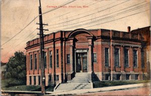 Postcard Carnegie Library in Albert Lea, Minnesota