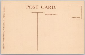 Vintage Main St. North Side Mitchell Ontario Canada Litho Postcard H81