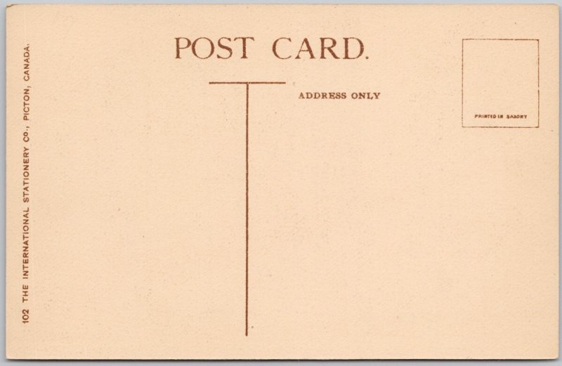 Vintage Main St. North Side Mitchell Ontario Canada Litho Postcard H81