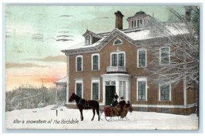 1907 After A Snowstorm at the Birchdale Halifax Nova Scotia Canada Postcard