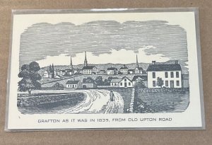 UNUSED POSTCARD - GRAFTON AS IT WAS IN 1839 FROM UPTON ROAD, MASSACHUSETTS