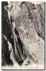 Old Postcard The Dauphine Route Du Bourg D & # 39Oisans To The Grave