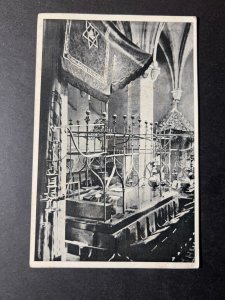 Mint Judaica RPPC Postcard Interior of the Old New Synagogue