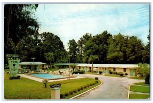 c1960s Swimming Pool, Entrance to Southwind Motel Ocala Florida FL Postcard 