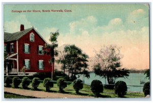 1913 Scenic View Cottage Shore Sea South Norwalk Connecticut CT Vintage Postcard