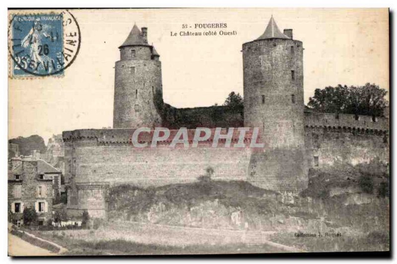 Old Postcard Fougeres Chateau (West Coast)