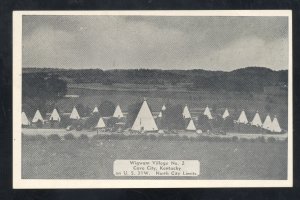 CAVE CITY KENTUCKY WIGWAM VILLAGE ROADSIDE TEEPEE VINTAGE POSTCARD