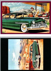2~4X6 1990 Postcards TOURING AMERICA Lincoln Retro Car Advertising SOUTHWEST
