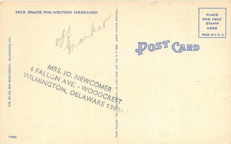 Dover Delaware 1940s Postcard Original Whipping Post & Kent County Jail