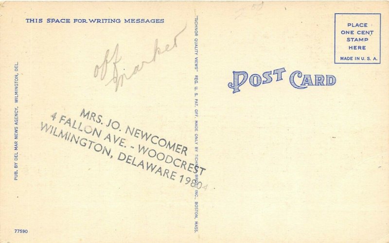 Dover Delaware 1940s Postcard Original Whipping Post & Kent County Jail