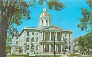 Concord New Hampshire State House Chrome Postcard Unused