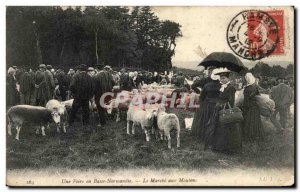 Old Postcard A Fair in Lower Normandy Le Marche aux Moutons TOP