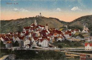 Horb am Neckar Germany Birds Eye View Antique Postcard J74309