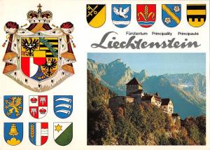 BR95308 liechtenstein schloss vaduz castle heraldic