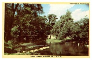 Postcard WATER SCENE Allentown Pennsylvania PA AQ1224