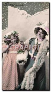 Old Postcard Fantaisie Child Fur