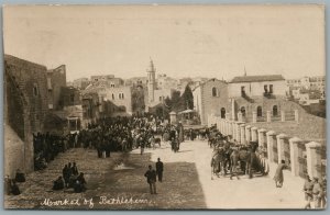 PALESTINE BETHLEHEM MARKET ANTIQUE REAL PHOTO POSTCARD RPPC