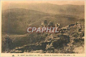 Old Postcard Mont Sainte Odile (alt 763m) with ruins Drestein Wall Paien