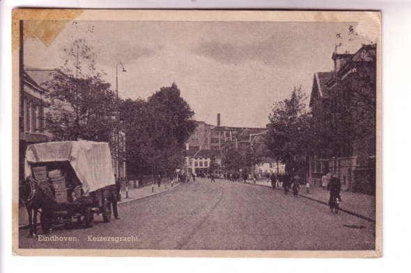 Horsedrawn Covered Wagon on Street, Eindhoven, Netherlands