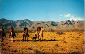 Horseback Riding out West While the Desert is in Bloom Postcard PC105